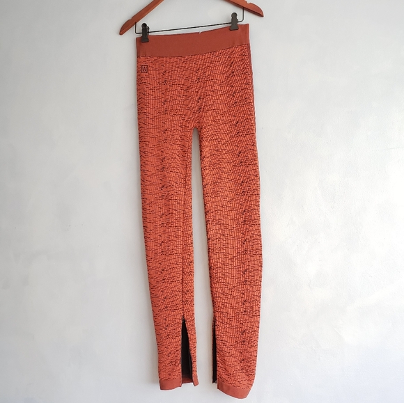 NIB, WOLFORD, ORANGE BLACK ZIPPER LEGGINGS M,L - Picture 14 of 15